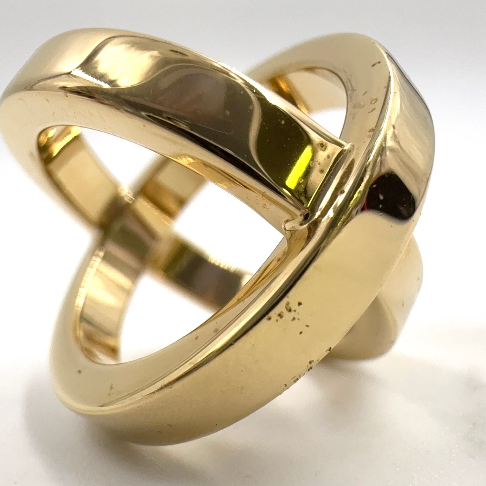 Hermes Cosmos Metal Gold Scarf Ring — view 5