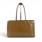 Prada Mini Tote Shoulder Perforated Logo Leather Brown — view 3