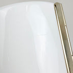 Chanel Color Stone Bangle Plastic Faux Pearl Gold White Bracelet — view 5