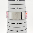Hermes Clic Clac Enamel Bracelet Bangle Metal Silver Pink — view 4