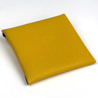 Hermes Bastia Verso Coin Purse Leather Yellow — view 2