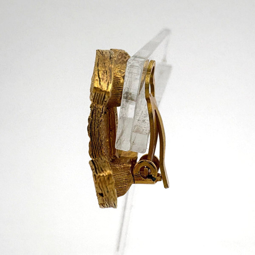 Chanel CC Logo Earrings Gold Plated — view 2