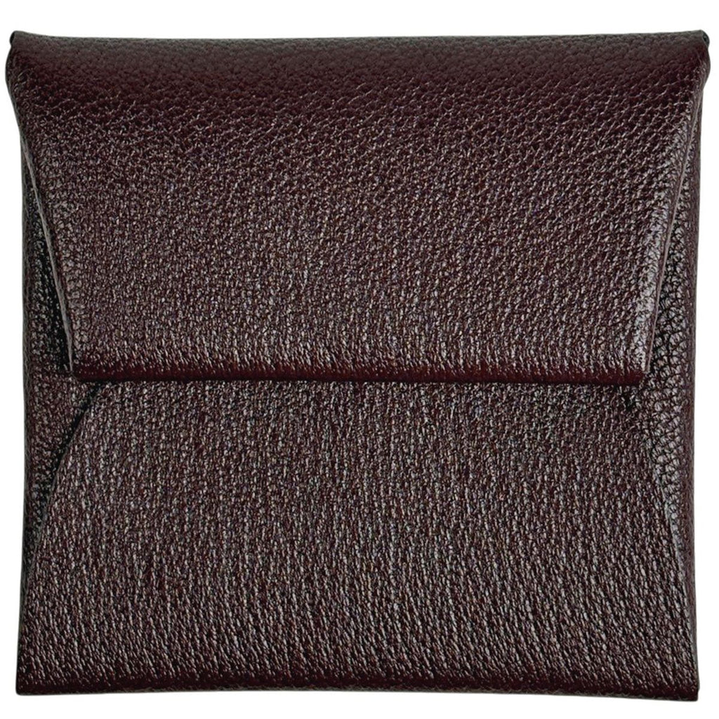 Hermes Bastia Verso Coin Case Chevre Brown