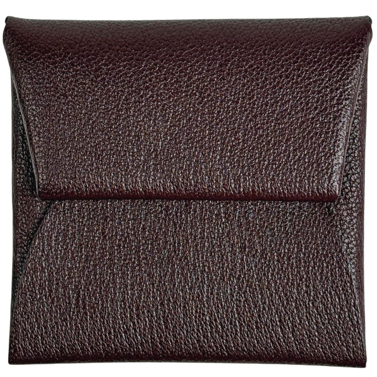 Hermes Bastia Verso Coin Case Chevre Brown