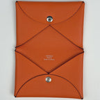 Hermes Calvi Card Case Vo Garibaldi Orange — view 7