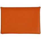 Hermes Calvi Card Case Vo Garibaldi Orange
