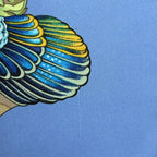 Hermes Carre 90 Sichuan Scarf Silk Blue Multicolor — view 4