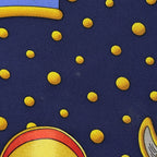 Hermes Carre 90 Carpe Diem Enjoy Your Day Sun Moon Scarf Silk Navy Multi — view 3