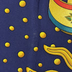 Hermes Carre 90 Carpe Diem Enjoy Your Day Sun Moon Scarf Silk Navy Multi — view 4
