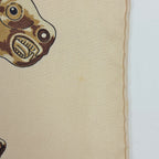Hermes Carre 90 les Cavaliers D'or Yellow Golden Knight Scarf Silk Brown Beige — view 3