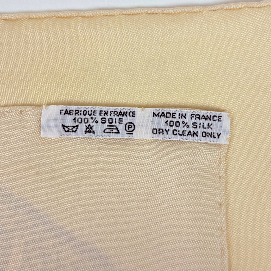 Hermes Carre 90 les Cavaliers D'or Yellow Golden Knight Scarf Silk Brown Beige — view 2