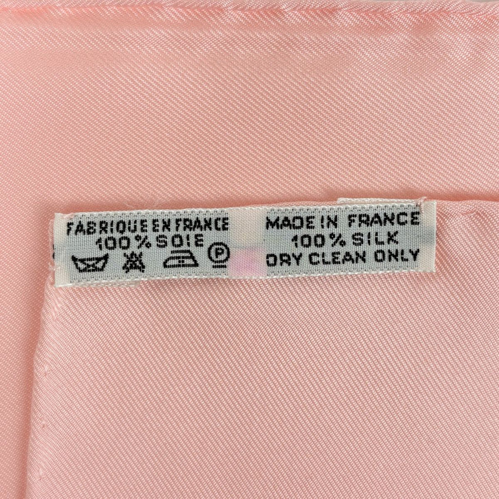 Hermes Carre 90 Brides de Gala Ceremonial Bridle Horse Gear Scarf Silk Pink — view 2