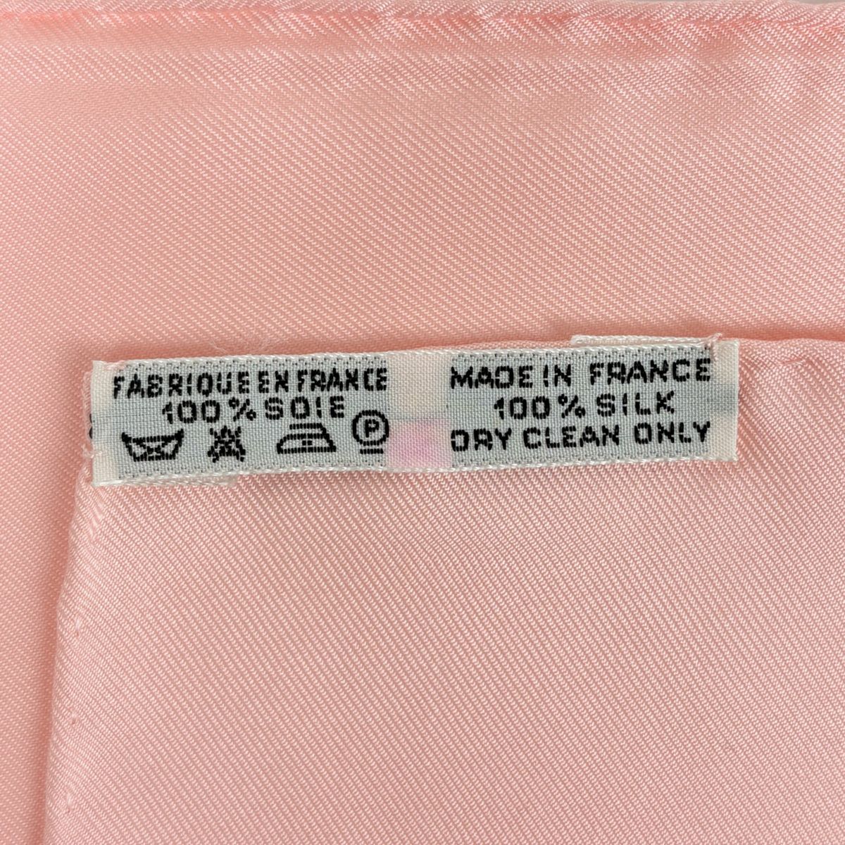 Hermes Carre 90 Brides de Gala Ceremonial Bridle Horse Gear Scarf Silk Pink — view 2