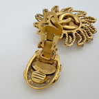 Chanel CC Logo Earrings Swing Gold Plated — view 3