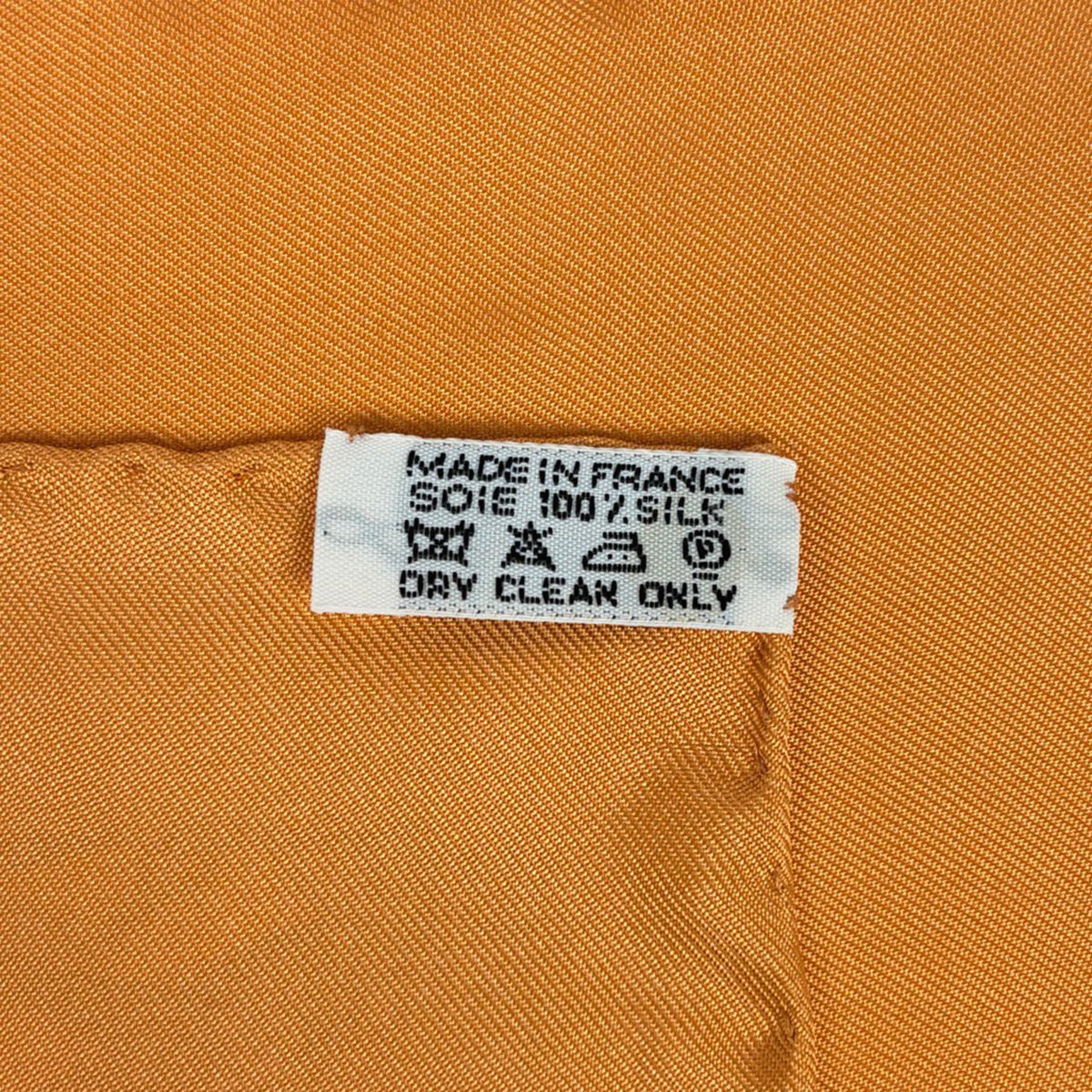 Hermes Carre 90 Axis Mundi Center of the World Scarf Silk Orange Multicolor — view 2