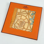 Hermes Carre 90 Axis Mundi Center of the World Scarf Silk Orange Multicolor — view 4