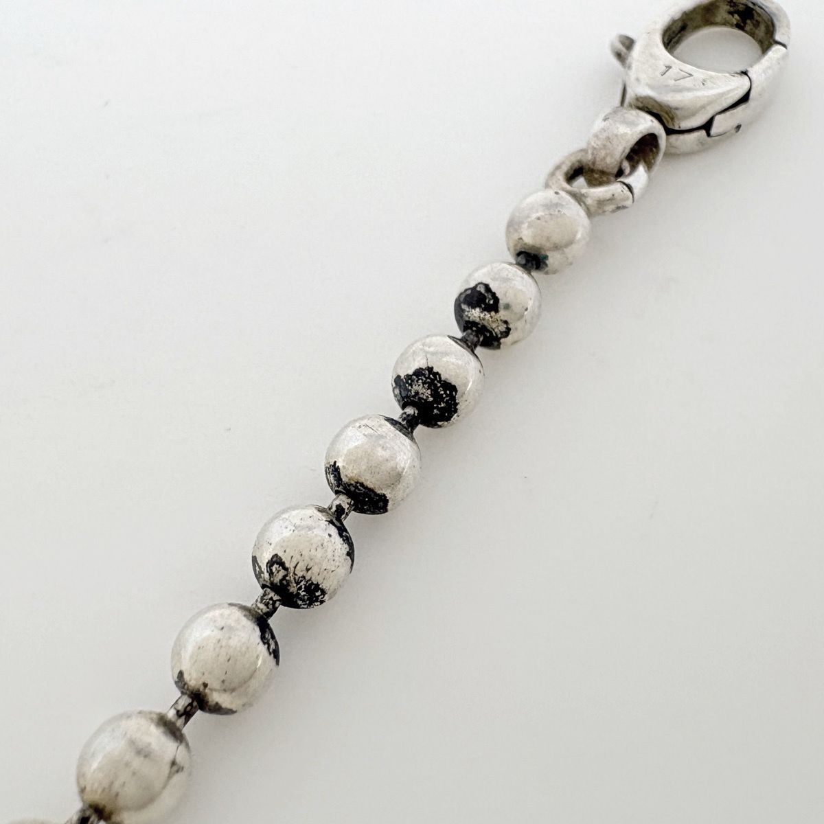 Gucci Heart Motif Bracelet Ball Chain 925 Sterling Silver — view 5