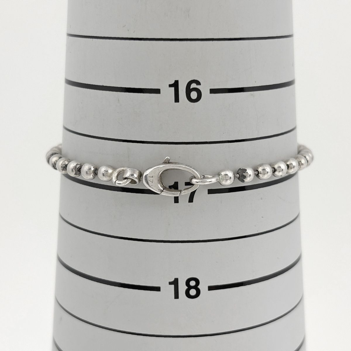 Gucci Heart Motif Bracelet Ball Chain 925 Sterling Silver — view 6