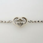Gucci Heart Motif Bracelet Ball Chain 925 Sterling Silver — view 2