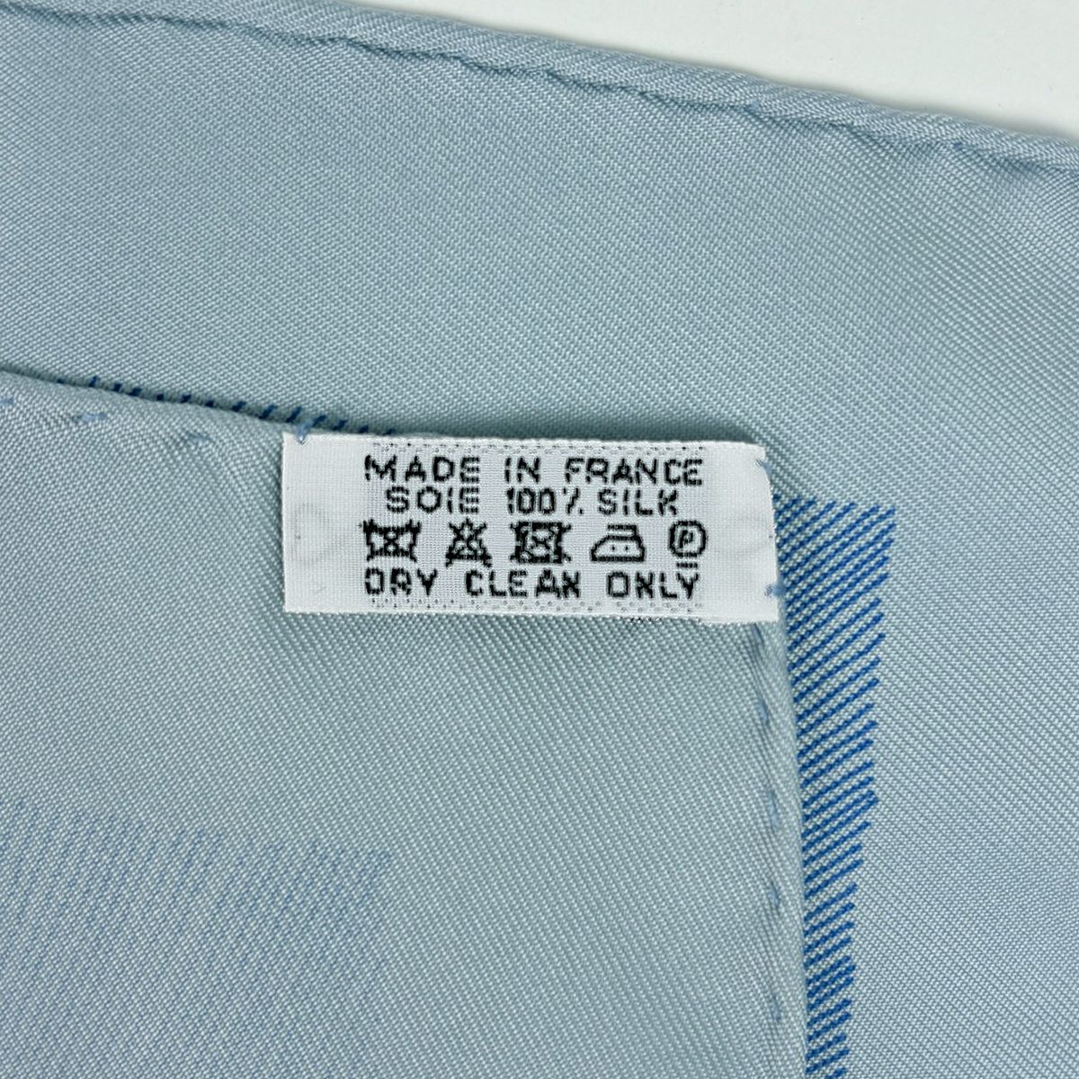 Hermes Carre 90 Etude Pour Une Parure de Gala Formal Scarf Silk Light Blue — view 2