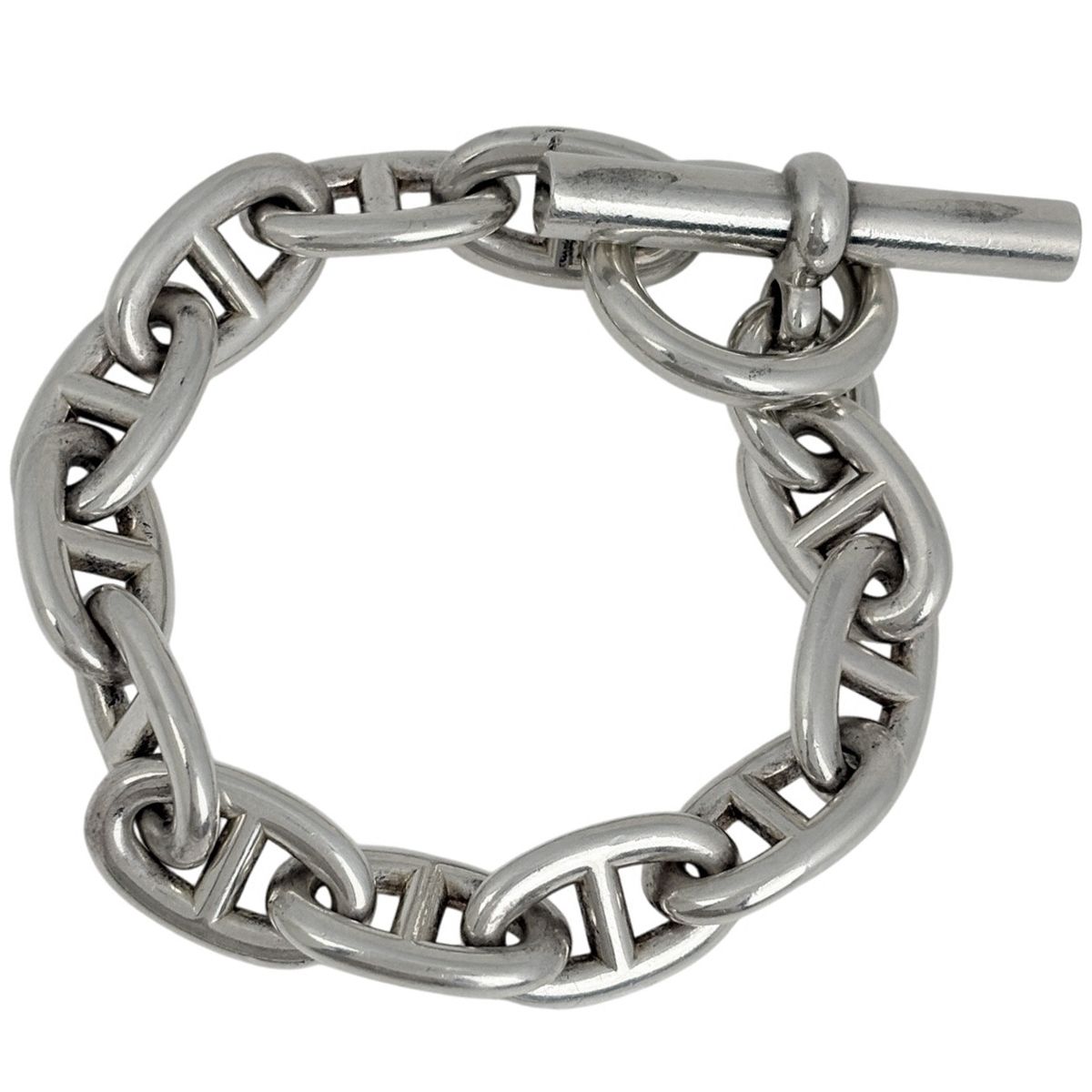 Hermes Chaine D'ancre TGM 12 Links Bracelet 925 Sterling Silver