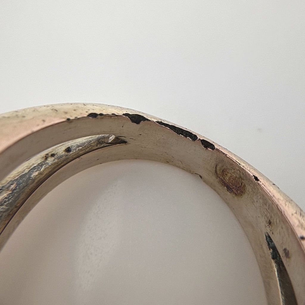 Hermes Corozo Ring Series Shell Metal Silver — view 4