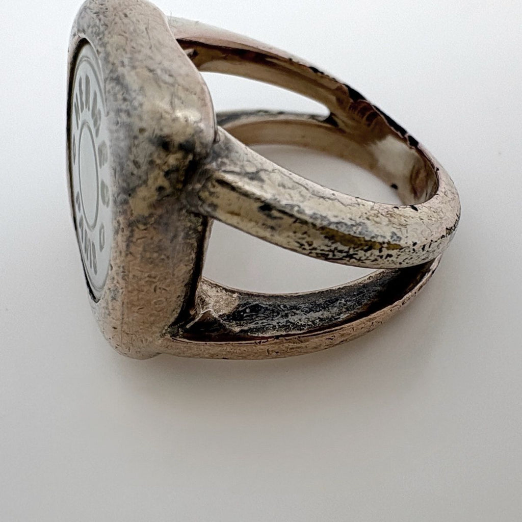 Hermes Corozo Ring Series Shell Metal Silver — view 5