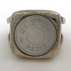 Hermes Corozo Ring Series Shell Metal Silver — view 2