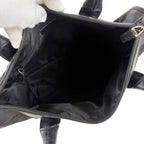 Gucci GG Canvas Tote Leather Black Shoulder Handbag — view 7
