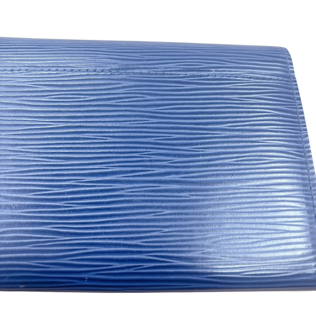 Louis Vuitton Epi Wallet Portefeuille Sarah Indigo Blue — view 8