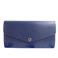 Louis Vuitton Epi Wallet Portefeuille Sarah Indigo Blue