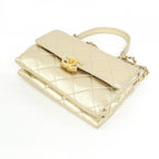 Chanel Bag Handbag Gold — view 3