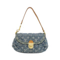 Louis Vuitton Monogram Denim Mini Pleaty Shoulder
