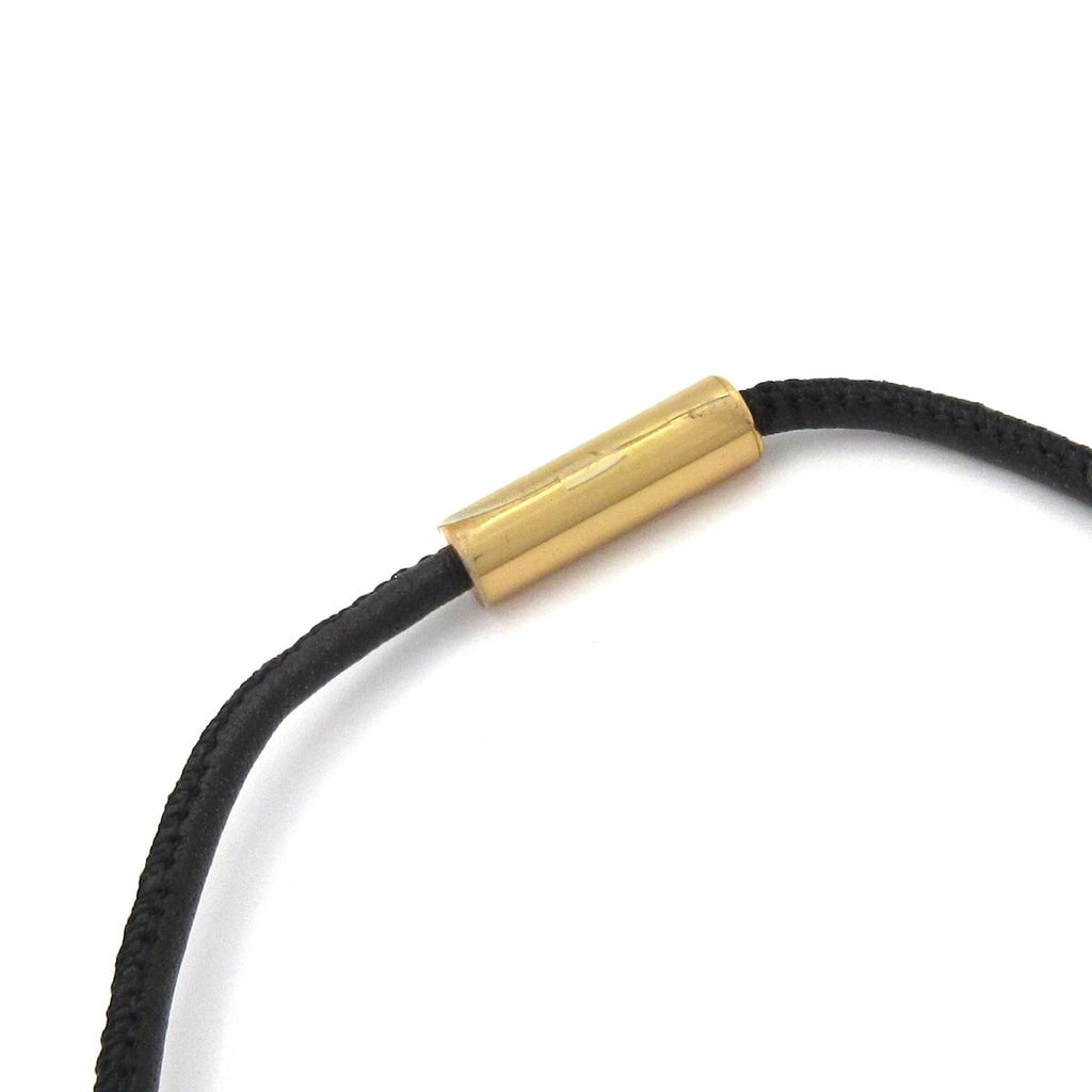 Hermes Necklace Loop Grand Leather Black Gold — view 4