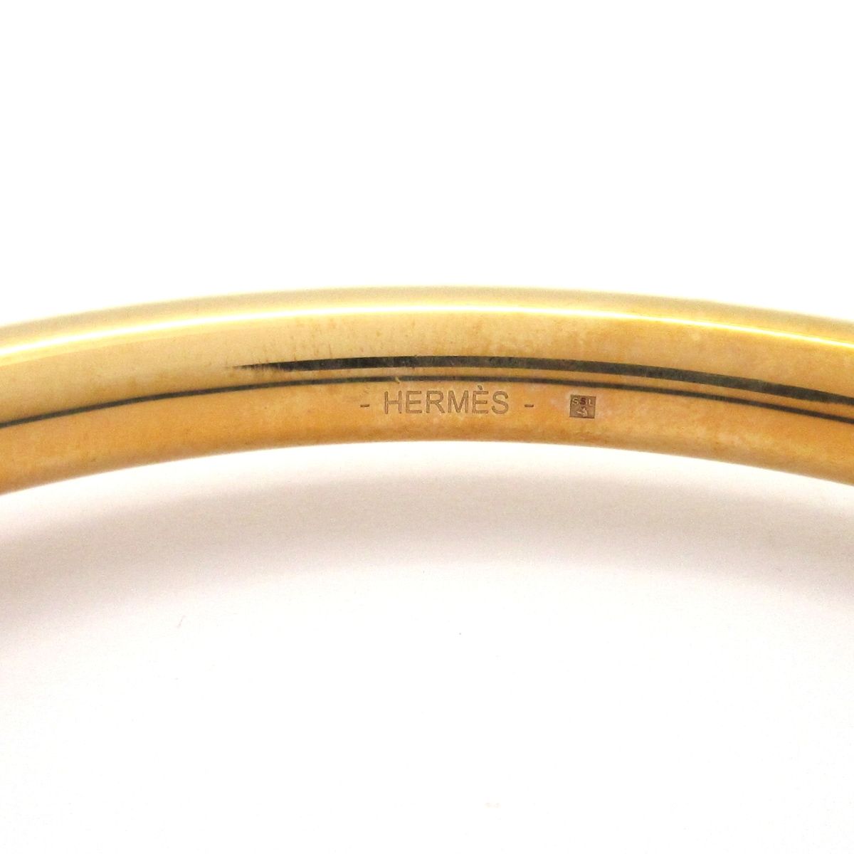 Hermes Necklace Loop Grand Leather Black Gold — view 5