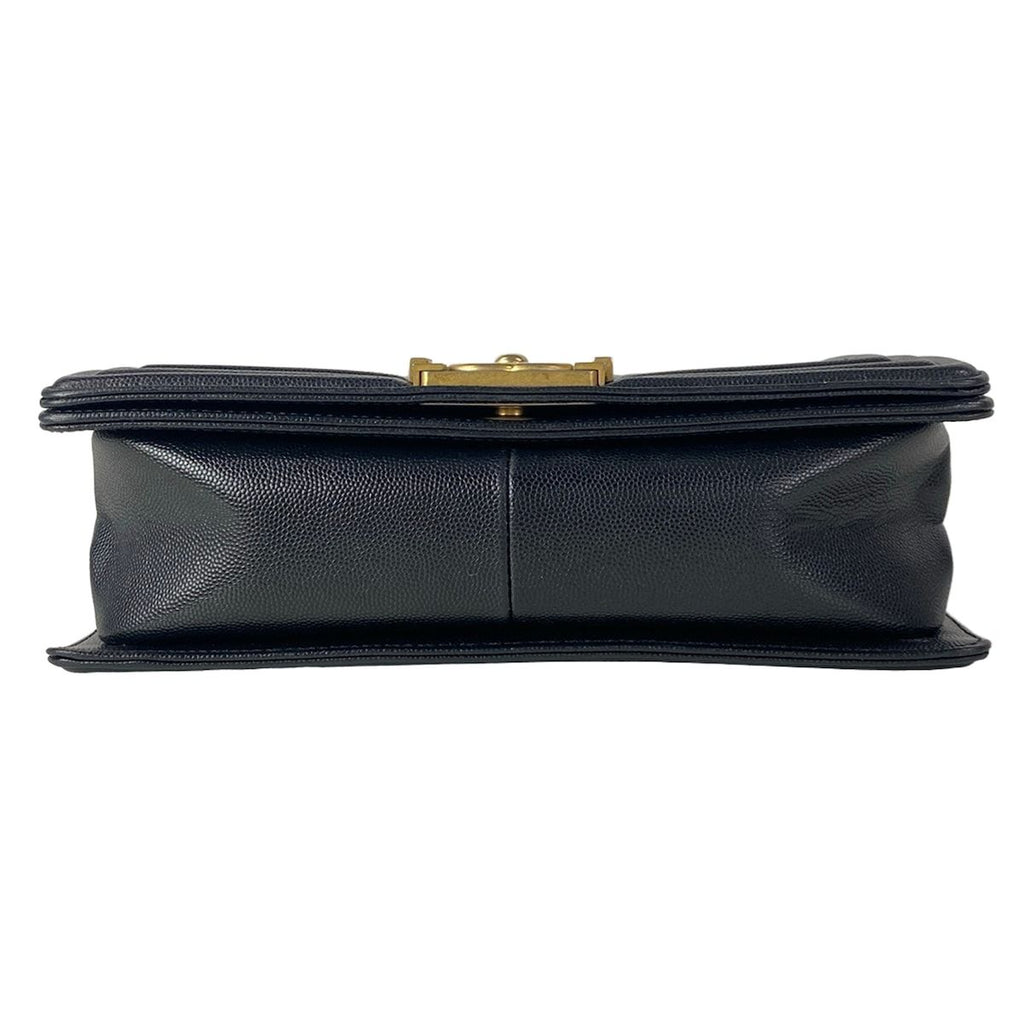 Chanel Shoulder Bag Boy Quilted Black Chain Vintage Gold — view 5