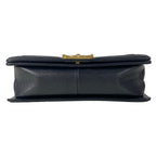 Chanel Shoulder Bag Boy Quilted Black Chain Vintage Gold — view 5