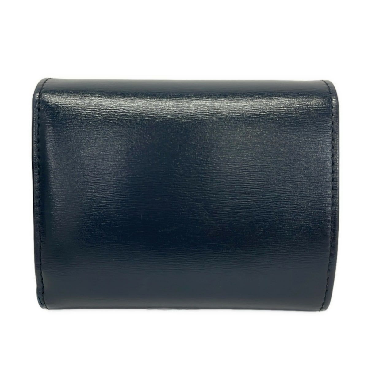 Celine Trifold Wallet Small Flap Triomphe Navy Leather — view 2