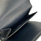 Celine Trifold Wallet Small Flap Triomphe Navy Leather — view 5