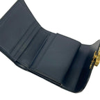 Celine Trifold Wallet Small Flap Triomphe Navy Leather — view 3