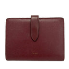 Celine Bifold Wallet Strap Bordeaux Leather