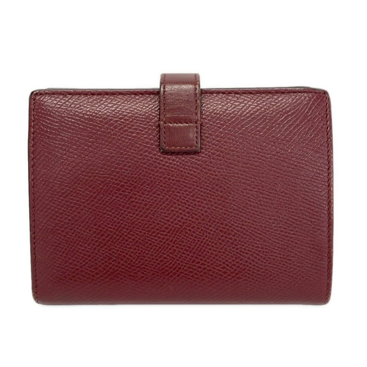 Celine Bifold Wallet Strap Bordeaux Leather — view 2