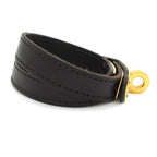 Hermes Bracelet Mini Kelly Double Tour Leather Dark Brown Gold — view 2