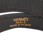 Hermes Bracelet Mini Kelly Double Tour Leather Dark Brown Gold — view 4