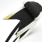 Chanel Headband Black White Ribbon CC Logo — view 5