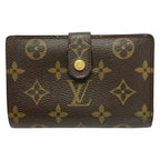 Louis Vuitton Bifold Wallet Monogram Porte Monet Viet Viennois Leather