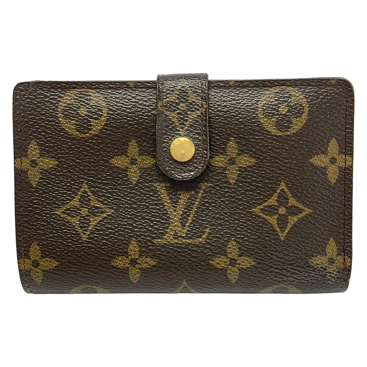 Louis Vuitton Bifold Wallet Monogram Porte Monet Viet Viennois Leather