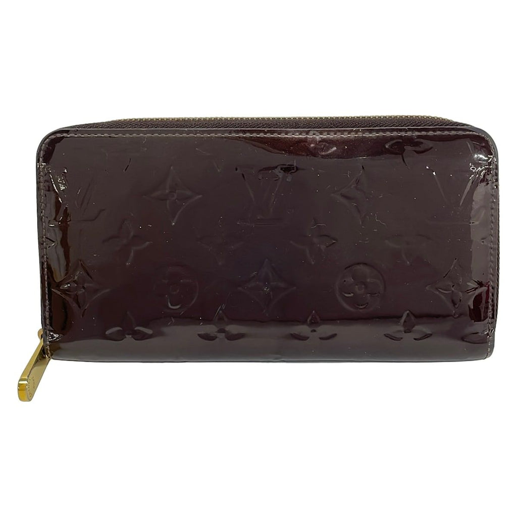 Louis Vuitton Wallet Monogram Vernis Zippy Amarante Leather