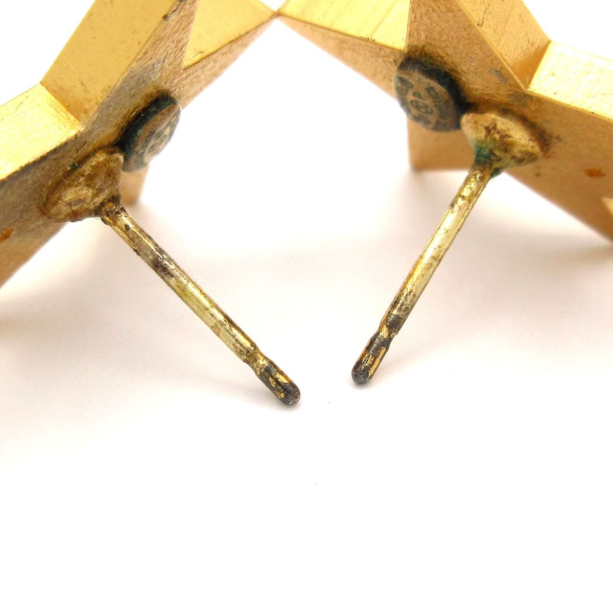 Chanel Earrings CC Logo Gold Black Star — view 4
