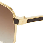 Louis Vuitton Attitude Sunglasses Brown Gold Plated Eyewear